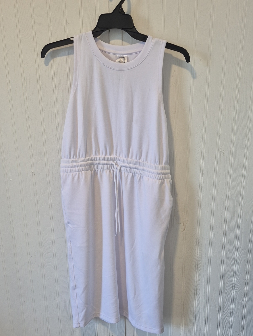 Serra White Sleeveless Drawstring Maxi Dress